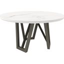 The appearance of Parker House Pure Modern Dining 54 Inch Round Table With Wood Base designed by Parker House in the modern / contemporary interior design. This stone piece of furniture  was selected by 1StopBedrooms from Pure Collection to add a touch of cosiness and style into your home. Sku: DPUR#54RND. Table Top Shape: Round. Material: Wood Veneer. Size: 54".