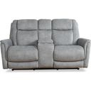 The appearance of Parker Living Linus Hudson Grey Power Zero Gravity Console Loveseat designed by Parker House in the transitional interior design. This grey piece of furniture was selected by 1StopBedrooms from Linus Collection to add a touch of cosiness and style into your home. Sku: MLIN#822CPHZ-HGY. Material: Polyester.