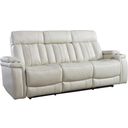 The appearance of Parker Living Royce Fantom Ivory Power Drop Down Console Sofa designed by Parker House in the traditional interior design. This ivory piece of furniture  was selected by 1StopBedrooms from Royce Collection to add a touch of cosiness and style into your home. Sku: MROY#832PH-FNI. Material: Polyester.
