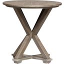 The appearance of Parkland Falls Round End Table designed by Liberty in the transitional interior design. This weathered taupe piece of furniture  was selected by 1StopBedrooms from Parkland Falls Collection to add a touch of cosiness and style into your home. Sku: 172-OT1021. Material: Pine.