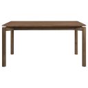 The appearance of Parkridge 59 Inch Rectangular Dining Table In Natural Walnut designed by Coaster in the transitional interior design. This natural walnut piece of furniture was selected by 1StopBedrooms from Parkridge Collection to add a touch of cosiness and style into your home. Sku: 108561. Table Top Shape: Rectangular. Material: Veneer. Size: 36" x 59".