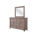 The appearance of Parson Creek Bedroom Mirror in Milk-Paint Oak designed by FD Home in the country / farmhouse interior design. This milk paint oak piece of furniture  was selected by 1StopBedrooms from Parson Creek Collection to add a touch of cosiness and style into your home. Sku: 7318-06. Material: Poplar Solid.