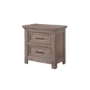 The appearance of Parson Creek Nightstand with USB Ports in Milk-Paint Oak designed by FD Home in the country / farmhouse interior design. This milk paint oak piece of furniture  was selected by 1StopBedrooms from Parson Creek Collection to add a touch of cosiness and style into your home. Sku: 7318-02. Material: Poplar Solid.