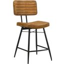 Partridge Industrial Upholstered Counter Height Stools with Footrest Set of 2