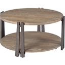 The appearance of Pasadena-Hamilton Round Cocktail Table designed by Hammary in the modern / contemporary interior design. This light stain piece of furniture  was selected by 1StopBedrooms from Hamilton Collection to add a touch of cosiness and style into your home. Sku: 029-911. Material: Wood.