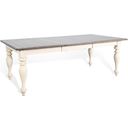 The appearance of Pasadena Rectangular Extension Dining Table In Marble White designed by Sunny Designs in the country / farmhouse interior design. This marble white/buckskin piece of furniture was selected by 1StopBedrooms from Carriage House Collection to add a touch of cosiness and style into your home. Sku: 1015MB. Table Top Shape: Rectangular. Size: 42" x 84". Material: Solid Wood.