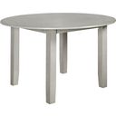 The appearance of Pascal 47 Inch Round Dining Table In Driftwood designed by New Classic in the transitional interior design. This driftwood piece of furniture was selected by 1StopBedrooms from Pascal Collection to add a touch of cosiness and style into your home. Sku: D1652-11. Table Top Shape: Round. Material: Wood. Size: 47".