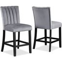 The appearance of Pascal Counter Height Chair Set of 2 In Gray designed by Crown Mark in the modern / contemporary interior design. This gray piece of furniture was selected by 1StopBedrooms from Pascal Collection to add a touch of cosiness and style into your home. Sku: 2724S-24. Material: Wood.
