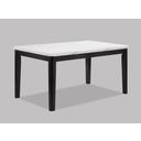 The appearance of Pascal Dining Table In White Top and Black Leg designed by Crown Mark in the modern / contemporary interior design. This white and black piece of furniture was selected by 1StopBedrooms from Pascal Collection to add a touch of cosiness and style into your home. Sku: 2224T-3864. Material: MDF. Table Top Shape: Rectangular. Size: 38" x 64".