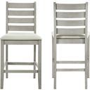 The appearance of Pascal Ladderback Counter Chair Set of 2 In Driftwood designed by New Classic in the modern / contemporary interior design. This driftwood piece of furniture was selected by 1StopBedrooms from Pascal Collection to add a touch of cosiness and style into your home. Sku: D1652-22. Material: Wood.