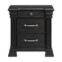 Paterson 3-Drawer Nightstand In Black