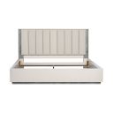 Pavira Eastern King Bed with LED Lights In Stone