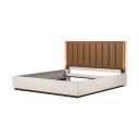 Pavira Eastern King Bed with LED Lights In Walnut
