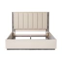 Pavira Queen Bed with LED Lights In Stone