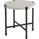 The appearance of Pavlova Round End Table In Graphite designed by Tommy Bahama in the modern / contemporary interior design. This graphite piece of furniture  was selected by 1StopBedrooms from Pavlova Collection to add a touch of cosiness and style into your home. Sku: 3910-954. Table Top Shape: Round. Material: Aluminum.