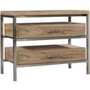 The appearance of Paxton 2 Drawer Metal Nightstand In Light Brown designed by Aspenhome in the modern / contemporary interior design. This light brown piece of furniture was selected by 1StopBedrooms from Paxton Collection to add a touch of cosiness and style into your home. Sku: I262-451. Material: Wood.