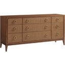 The appearance of Palm Desert Paxton Triple Dresser In Sonoran designed by Tommy Bahama in the modern / contemporary interior design. This sonoran piece of furniture was selected by 1StopBedrooms from Palm Desert Collection to add a touch of cosiness and style into your home. Sku: 575-233. Material: Wood.