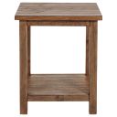 Payne Wood End Table with Shelf In Distressed Brown