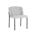 Pearce Dining Chair Set of 2 In Light Grey and Bravo Cognac