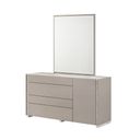 Pearl Dresser and Mirror In Taupe