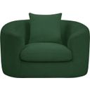 The appearance of Penelope Chenille Fabric Chair In Green designed by Meridian in the modern / contemporary interior design. This green piece of furniture  was selected by 1StopBedrooms from Penelope Collection to add a touch of cosiness and style into your home. Sku: 44073Green-C. Material: Chenille.