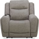 The appearance of Penfield Power Zero Gravity Recliner with Heat and Massage In Frappe designed by Parker House in the traditional interior design. This frappe piece of furniture was selected by 1StopBedrooms from Penfield Collection to add a touch of cosiness and style into your home. Sku: MPEN#812PHLZ-HM-FRAP. Material: Polyester.