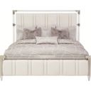 The appearance of Penthouse Queen Short Panel Bed In Ash Gray designed by Michael Amini in the modern / contemporary interior design. This ash gray piece of furniture was selected by 1StopBedrooms from Penthouse Collection to add a touch of cosiness and style into your home. Sku: NF9033012-130;NF9033032-130;9000238-00. Bed Type: Panel Bed. Bed Size: Queen. Material: Beech.