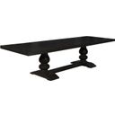 The appearance of Phelps Rectangular Dining Table Antique Noir designed by Coaster in the transitional interior design. This distressed nior piece of furniture  was selected by 1StopBedrooms from Phelps Collection to add a touch of cosiness and style into your home. Sku: 121231B1;121231B2. Material: Wood. Table Top Shape: Rectangular. Size: 42" x 123".