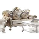The appearance of Picardy Fabric and Antique Pearl Loveseat designed by ACME in the transitional interior design. This antique pearl piece of furniture  was selected by 1StopBedrooms from Picardy Collection to add a touch of cosiness and style into your home. Sku: 55461. Material: Upholstered.