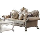 Picardy Fabric and Antique Pearl Sofa