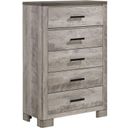 The appearance of Picket House Furnishings Adam 5-Drawer Chest designed by Picket House in the transitional interior design. This gray piece of furniture was selected by 1StopBedrooms from Adam Collection to add a touch of cosiness and style into your home. Sku: MC300CH. Material: Rubberwood.