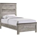 The appearance of Picket House Furnishings Adam Twin Panel Bed In Gray designed by Picket House in the transitional interior design. This gray piece of furniture  was selected by 1StopBedrooms from Adam Collection to add a touch of cosiness and style into your home. Sku: MC300THF;MC300TFR. Bed Type: Panel Bed. Bed Size: Twin. Material: Rubberwood.