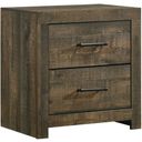 The appearance of Picket House Furnishings Beckett 2-Drawer Nightstand designed by Picket House in the transitional interior design. This walnut piece of furniture was selected by 1StopBedrooms from Beckett Collection to add a touch of cosiness and style into your home. Sku: BY500NS. Material: Rubberwood.