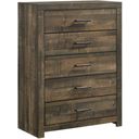The appearance of Picket House Furnishings Beckett 5-Drawer Chest designed by Picket House in the transitional interior design. This walnut piece of furniture was selected by 1StopBedrooms from Beckett Collection to add a touch of cosiness and style into your home. Sku: BY500CH. Material: Rubberwood.