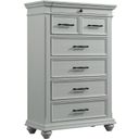 The appearance of Picket House Furnishings Brooks 6 Drawer Chest in Grey designed by Picket House in the traditional interior design. This grey piece of furniture  was selected by 1StopBedrooms from Brooks Collection to add a touch of cosiness and style into your home. Sku: SR300CH. Material: MDF.