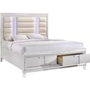 Picket House Furnishings Charlotte 2 Drawer King Storage Bed in White