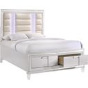 The appearance of Picket House Furnishings Charlotte 2 Drawer Queen Storage Bed in White designed by Picket House in the transitional interior design. This white piece of furniture  was selected by 1StopBedrooms from Charlotte Collection to add a touch of cosiness and style into your home. Sku: TN700QF;TN700QH;TN700QKR;TN700QS. Bed Type: Storage Bed. Bed Size: Queen. Material: Rubberwood.