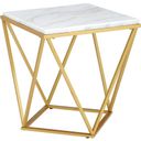 Picket House Furnishings Conner End Table with Gold Metal