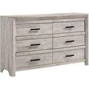 The appearance of Picket House Furnishings Keely 6-Drawer Dresser In White designed by Picket House in the modern / contemporary interior design. This white piece of furniture was selected by 1StopBedrooms from Keely Collection to add a touch of cosiness and style into your home. Sku: EL700DR. Material: Paper.