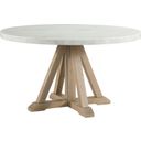 The appearance of Picket House Furnishings Liam Round Dining Table designed by Picket House in the transitional interior design. This white and natural piece of furniture was selected by 1StopBedrooms from Liam Collection to add a touch of cosiness and style into your home. Sku: CDLW180RDTW;CDLW180RDTB. Table Top Shape: Round. Material: Rubberwood. Size: 54".
