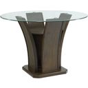 The appearance of Picket House Furnishings Simms Round Counter Height Dining Table In Walnut designed by Picket House in the transitional interior design. This walnut piece of furniture was selected by 1StopBedrooms from Simms Collection to add a touch of cosiness and style into your home. Sku: DPR500RDT;DPR500RCDB. Table Top Shape: Round. Material: Rubberwood. Size: 54".