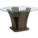 The appearance of Picket House Furnishings Simms Round Standard Height Dining Table In Walnut designed by Picket House in the transitional interior design. This walnut piece of furniture was selected by 1StopBedrooms from Simms Collection to add a touch of cosiness and style into your home. Sku: DPR500RDT;DPR500RDB. Table Top Shape: Round. Material: Rubberwood. Size: 54".