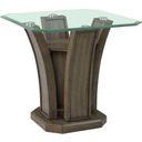 Picket House Furnishings Simms Square End Table in Grey