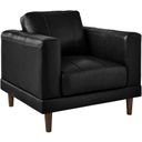 The appearance of Picket House Furnishings Hanson Chair In Fiero Black designed by Picket House in the modern / contemporary interior design. This black piece of furniture was selected by 1StopBedrooms from Hanson Collection to add a touch of cosiness and style into your home. Sku: UHT3780100. Material: Genuine Leather.
