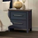 Pinetop Nightstand In Blue and Dark Brown