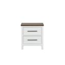 Pinetop Nightstand In White and Dark Brown