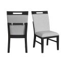 Pinnacle Dining Side Chair Set of 2 In Charcoal and Light Grey
