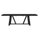Pinnacle Dining Table with 22 Inch Leaf In Charcoal