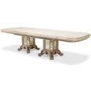 The appearance of Platine De Royale Rectangular Dining Table In Champagne designed by Michael Amini in the traditional interior design. This champagne piece of furniture was selected by 1StopBedrooms from Platine De Royale Collection to add a touch of cosiness and style into your home. Sku: NR09002B-201;NR09002B-201;NR09002T-201. Material: Wood. Table Top Shape: Rectangular. Size: 48" x 136".