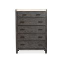 The appearance of Plum Creek Drawer Chest In Ravenwood Black designed by Magnussen in the coastal interior design. This ravenwood black piece of furniture was selected by 1StopBedrooms from Plum Creek Collection to add a touch of cosiness and style into your home. Sku: B5990-10. Material: Oak Veneer.